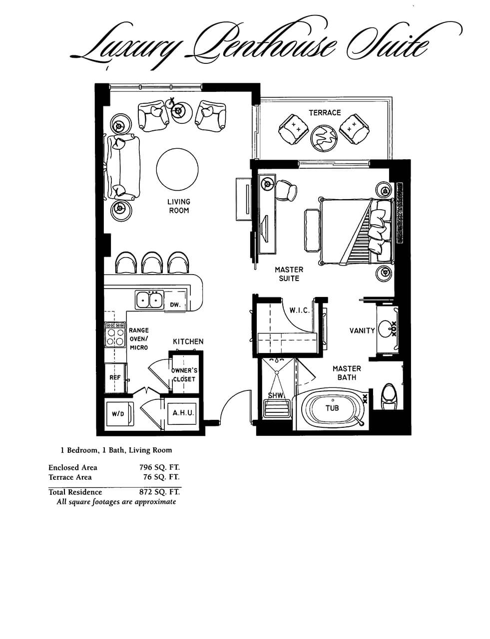 View of 1 Bedroom Penthouse Luxury Suite, 1 King, Sofa bed, Ocean view, Balcony ...